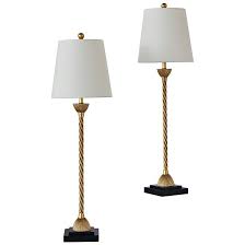 Port 68 Delfern Gold Metal Twist Buffet Table Lamp Set Of 2 64w38 Lamps Plus In 2020 Lamp Sets Table Lamp Table Lamp Sets