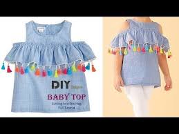 Diy Designer Cold Sleeves Top For Baby Girl Full Tutorial Baby Girl Tops Baby Girls Tops Baby Frocks Designs