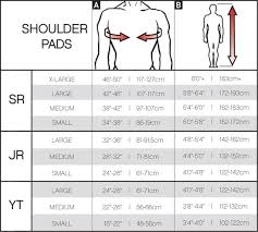 described youth hockey shoulder pads size chart lightest