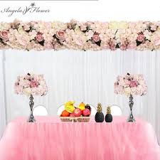 Melibatkan/bekerjasama dengan elemen umat yang lain. Menyesuaikan 35cm Buatan Bunga Bola Centerpieces Peony Hydrangea Bunga Baris Dekorasi Altar Meja Dinding Bunga Lilin Buatan Bunga Kering Aliexpress