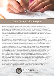 Short Self Biography Sample For Students Http Www Biographywritingservices Com Writing A Biography About Yourself With Our Services Writing A Short Biography W Writing A Biography Biography Grammar