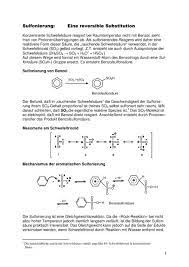 Giftiges benzol in säften und breien. Sulfonierung Eine Reversible Substitution