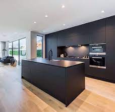 Meir On Instagram Matte Black Cabinetry Screams Luxury In This Modern Kitchen By Codeblackproperty Modern Kitchen Modern Kitchen Design Kitchen Room Design