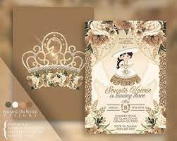 Fiesta Mariachi Invitation Elegant Charro Invitation Golden Invitation Fiesta Mexicana Mi Tr Quinceanera Invitations Mexican Invitations Mexican Party Theme