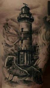 18 Grand Black And Grey Lighthouse Tattoos Lighthouse Tattoo Lighthouse Black And Grey Tattoos