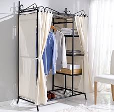 Shop for clothes hanging rails at walmart.com. Shabby Chic Wardrobe Black Metal Hanging Rail Vintage Clothes Cabinet Antique French Style Bedroom Storage Unit Large Stunning Boudoir Cupboard Shelves Shoe Tier Shelf Modern Country Beige Cream Cotton Polyester Cover Door Free