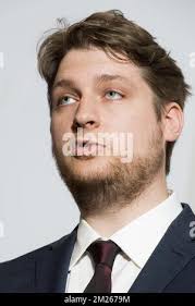 Anthonie Hellemond pictured during the inauguration of the skeleton of a  mammoth, Wednesday 29 March 2017 in Dendermonde. BELGA PHOTO JASPER JACOBS  Stock Photo