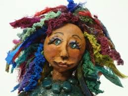 Wild and Wacky Women Ceramic Sculpture by Sherry Tolar