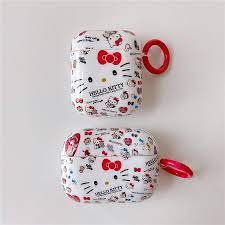 Capa Protetora De Silicone Com Desenho Fofo Da Hello Kitty Para Airpods Pro Airpods 2 Shopee Brasil