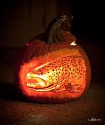 Brown Trout Pumpkin Pumpkin Carving Pumpkin Carving Contest Pumpkin Carving Patterns