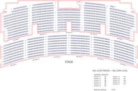 Hill Auditorium Seating Plan 2019