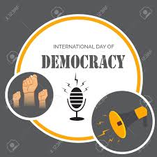 The poster should illustrate the theme 'strengthening voices for democracy' please read the attached design brief carefully for further information. Vector Illustration Of A Background Or Poster For International Royalty Free Cliparts Vectors And Stock Illustration Image 129756757