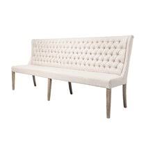 The metal frame is built with a whimsical backrest that features intricate finial detailing. Long With Back Kitchen Dining Benches You Ll Love In 2021 Wayfair