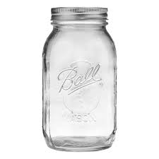 Vintage glass canister, jar, carafe with a cork lid is from the 1970s. Ball Regular Mouth Clear Glass Canning Quart Mason Jars W Lids 32 Oz 48 Pack Walmart Com Walmart Com