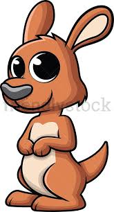 Cute Baby Kangaroo Cartoon Vector Clipart Friendlystock Cute Cartoon Eyes Cute Baby Cartoon Cartoon Eyes