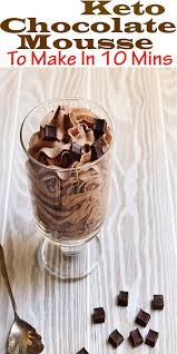 Keto Chocolate Mousse To Make In 10 Mins Keto Chocolate Mousse To Make In 10 Mins Ingredients 1 Keto Chocolate Mousse Chocolate Mousse Dessert Recipes Easy