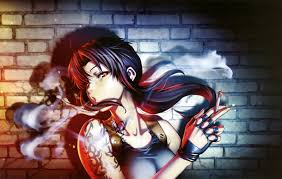 Revy get my engine revving! Female Anime Character Smoking Cigarette Illustration Hd Wallpaper Wallpaper Flare