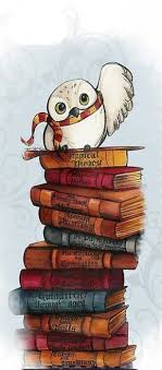 Hedwig On Book Stack Wallpaper Harry Potter Artwork Harry Potter Owl Harry Potter Background