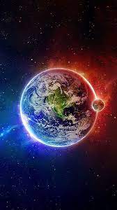 Earth Planet Blue Orange Elements Balance 1473 640x1136 Space Iphone Wallpaper Earth Live Wallpaper Wallpaper Earth