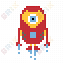 Minion Ironman Pixel Art