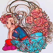 Angel S Secret Art Service On Instagram When You Re Lowkey Saving Markers So You Leave The Hair White But Shhh Don T Tell Anyone The W Drawings Art Cute Art