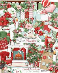 Our christmas themed scrapbook paper is perfect for creating personalized gifts, cards, layouts, and more. Bundled Fireside Christmas Collection Nitwit Collections Digital Scrapbooking Kits Cardmaking Kits And Printable Clipart And Background Papers