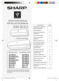 The first inverter air conditioners were released by toshiba in 1981, in japan. Sharp Ah Pn13 Installation Manual Manualzz