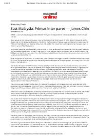 Online shopping in malaysia has never been this easy! Pdf East Malaysia Primus Inter Pares Malay Mail Online September 08 2013 James Chin Academia Edu
