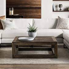 For a square, think quadrants. Beaumont Coffee Table Williams Sonoma