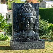 Buddha Black Face Water Wall Garden Water Feature 150 Cm Fontaine De Jardin Mur D Eau Caracteristiques D Eau De Jardin