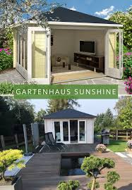 416x360 cm, (set) für 1.891,99€. Gartenhaus Sunshine Iso Mit Grosser Falttur Gartenhaus Hinterhof Ruckzug Haus