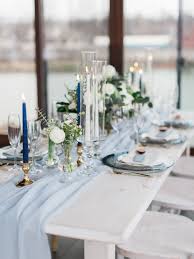 We Predict Blue And White Will Be Big This Spring Blue Themed Wedding Dusty Blue Weddings Wedding Table