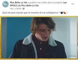 Plus belle la vie (spoilers) quelle est la distribution des acteurs en 2019/2020? Plus Belle La Vie Noe Bouleverse Par La Mort De Sa Petite Amie Mce Tv