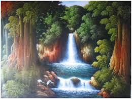 Lukisan pemandangan di tepi pantai lukisan air terjun terbesar yang berlokasi di dua negara bagian new york, amerika serikat dan. Terpopuler 30 Teknik Melukis Pemandangan Air Terjun Kumpulan Gambar Pemandangan