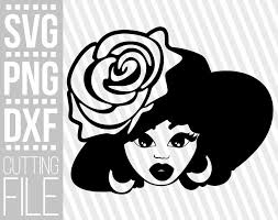 Download Afro Woman With Rose Svg Melanin Gospel Fashion Svg Hat Etsy
