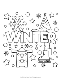 Grab some simple, printable winter coloring pages to do together over winter vacation! Winter Coloring Page Free Printable Pdf From Primarygames