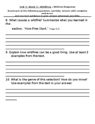 As the new señora comes to love her new family and life, she must learn to navigate a new language, customs, (seemingly) dramatic latin emotions, and a culture. 3rd Grade Wonders Wildfires Selection Test Unit 5 Week 3 By Grayline