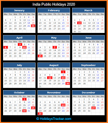 India Public Holidays 2020 Holidays Tracker