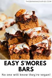 Vegan S Mores Bars Veganmarshmallows Gooey And Chocolate S Mores Bars That Are Incredibly Easy Lo Vegan Cookies Healthy Chocolate Desserts Fun Baking Recipes
