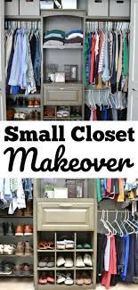 See this diy small closet makeover using clear mdesign bins for organization. Diy Closet Makeover Closet Makeover Diy Small Closet Makeover Closet Makeover Small