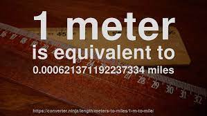 It is commonly used to measure the distance between places in the united states and united kingdom. 1 M To Mile How Long Is 1 Meter In Miles Convert