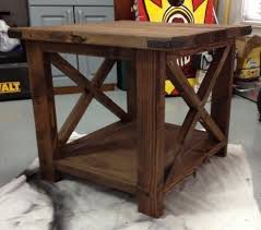 Our Rustic End Table Do It Yourself Home Projects From Ana White Rustic End Tables Diy End Tables Rustic Furniture