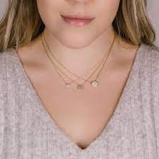 Lauren Joy Mini Disc Necklace Necklace Mini Necklace Disc Necklace