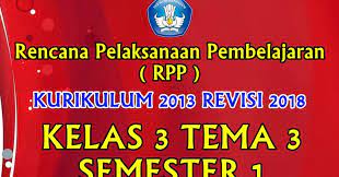 Karena kegiatan pembelajaran yang ada di materi lebih merupakan contoh yang dapat dipilih guru dalam melaksanakan pembelajaran. Rpp Kelas 3 Tema 3 Sd Mi Kurikulum 2013 Revisi 2018 Datadikdasmen Com