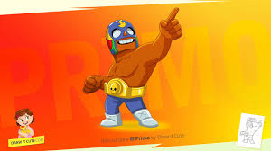 Artstation How To Draw El Primo Super Easy Brawl Stars Drawing Tutorial With Coloring Page Drawitcute Com
