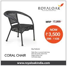 Buy Royaloak Coral Chair In Rattan By Royaloak At The Lowest Price In India Buy Outdoor Chairs Outdoor Furniture Outdoor Furniture From Royaloak At The Low Coral Chair Chair Outdoor Chairs