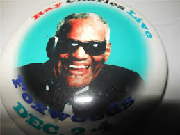 RAY CHARLES LIVE FOXWOODS CASINO PIN PINBACK BUTTON BADGE