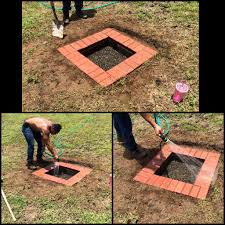 Dig the space out to a depth of 6. Square Backyard Fire Pit Ideas Novocom Top