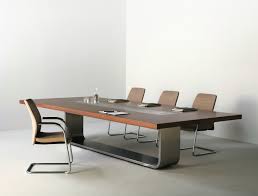 This Modern Conference Room Table Shown In A Bent Steel Flowing Base Toped With A Straight Forwar Modern Home Office Furniture Furniture Conference Room Design
