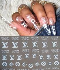 Fanzz 2019 Lv Inspired 3d Nail Art Stickers Self Adhesive Decals Nails Art Girl Polish Cute Nail Decals Diy Nail Stickers Decals Nail Stickers Designs